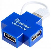 Usb-устройство Smartbuy Sbha-6900-B 4 порта синий фото в интернет-магазине Telemarka Вологда