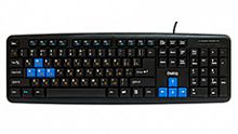Клавиатура Multimedia Dialog Km-025u (usb) черный/синий фото в интернет-магазине Telemarka Вологда