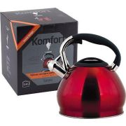 LEONORD Чайник из нерж.стали со свистком Sonne-3101R, объем - 3,4 л, окрашенный (002804)