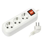 Удлинитель с заземлением SMARTBUY (SBE-16-3-02-ZS) 3 гнз х 2,0 м (16А/3.5кВт, ПВС 3х1.0)