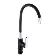 BRIMIX 1072 Смеситель кухонный с гибким изливом, шаровый ЧЕРНЫЙ