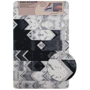 САНАКС 00444 Коврик в ванную ПАМЯТЬ - эффект восстановления, одинарный, дизайнерский - черно-серый 50 х 80 см