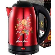 Электрочайник МАТРЁНА MA-005 нержавейка красный хохлома