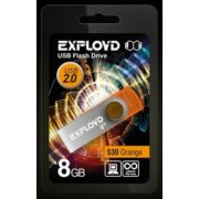 Флеш диск EXPLOYD EX-8GB-530-оранжевый