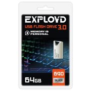 Флеш диск EXPLOYD EX-64GB-690-Silver 3.0