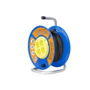 Удлинитель силовой GLANZEN EB-30-014, на катушке, б/з, 4 роз - 30м