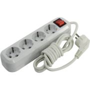 Удлинитель с заземлением+выкл SMARTBUY SBE-16-4-02-ZS 4 гнезда 2 метра (16А/3.5кВт, ПВС 3х1.0)