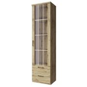 АНРЭКС DOORSET Шкаф с витриной 1V2S. Цвет ДУБ НАВАРРА (2 уп.)