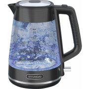 Электрочайник HYUNDAI HYK-G3503 1.7л. 2200Вт черный/серебристый (корпус: стекло
