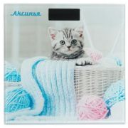 Весы напольные АКСИНЬЯ КС-6002 забавный котенок