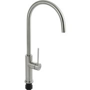 MAGNUS 9402 Смеситель для кухни, высокий, С - образный поворотный излив, из нержавеющей стали марки 304, цвет САТИН.