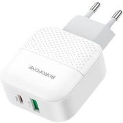 BOROFONE (6931474727343) BA46A White СЗУ 1USB 3.0A QC3.0 быстрая зарядка