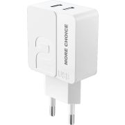 MORE CHOICE (4627151191829) NC46m СЗУ 2USB 2.4A для micro USB- 1м White