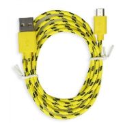 USB кабель SMARTBUY (iK-12n yellow) USB - MICRO USB нейлон 1.м желтый