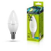 Лампа светодиодная ERGOLUX LED-C35-7W-E14-4K (Свеча 7Вт E14 4500K 172-265В)