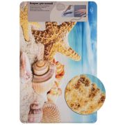 САНАКС 00441 Коврик в ванную ПАМЯТЬ - эффект восстановления, одинарный, дизайнерский - ракушки 50 х 80 см