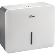 GFMARK 9161 Диспенсер для бумажного полотенца, с ключом, БЕЛЫЙ, с ГЛАЗКОМ, пластиковый, прямой. Для салфеток Z сложения