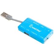 SMARTBUY (SBRH-750-B) хаб + картридер синий
