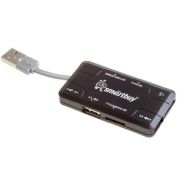 SMARTBUY (SBRH-750-K) хаб + картридер черный