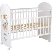 ФЕЯ Кроватка детская Фея 701 Жирафик, белый (1 кор)