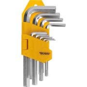 Имбусовый ключ KRANZ (KR-12-5215) HEX 1,5-10 мм, CrV, 9 шт.