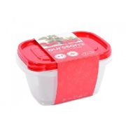 OURSSON CP2283S/RD наб. контейнеров прямоуг. 2шт.х1,1л