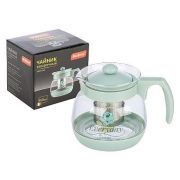 Чайник зав MALLONY MENTOLO, 950 мл из жаропрочного стекла с фильтром из нерж
