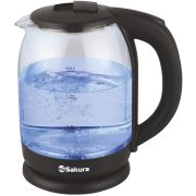 Электрочайник SAKURA SA-2709SPBK SUPER PROMO (1.8) стекл чер точечн.подсв