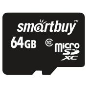 Карта памяти SMARTBUY (SB64GBSDCL10-00LE) MicroSDXC 64GB Class10 LE