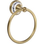 BRIMIX 94147 Держатель полотенца кольцо, цвет БРОНЗА, с керамической вставкой с орнаментом
