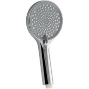 GFMARK 6094 Лейка душевая массажная, круглая, из высокопрочного АБС пластика, серая вставка с белыми квадратными форсунками, цвет ХРОМ