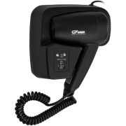 GFMARK 6813 Фен для волос в ванную комнату с боковым креплением, с розеткой, 1200W, черного цвета