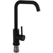 САНАКС 13066 Смеситель для кухни , шаровый, П - образный излив , из нержавеющей стали марки 304, цвет ЧЕРНЫЙ