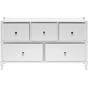 LESET Хайди Комод широкий 5 ящиков, Белый