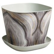 Кашпо VIOLET Мрамор 7,3л (светло-серый) 38173150