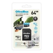 Карта памяти OLTRAMAX MicroSDXC 64GB Class 10 (U3) V30 Recorder + адаптер [OM64GCSDXC10-U3-V30]