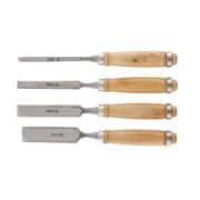 Набор инструмента SPARTA  долот-стамесок, 6-12-18-24 мм, плоских, деревянные рукоятки 242405