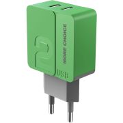СЗУ MORE CHOICE (4627151191904) NC46i СЗУ 2USB 2.4A для Apple 8-pin - 1м Green