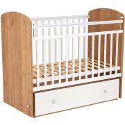 ФЕЯ Кроватка детская 750 дуб крафт золотой-белый (2 кор.)