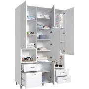 POLINI Шкаф трехсекционный kids Mirum 2330 белый (4 кор.)