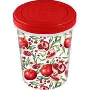 Банка HOMVER Asti Scarlet с завинчивающейся крышкой 1л с декором (красный) 221154806/03