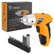 Аккумуляторная отвертка DEKO ZKS4, 4В, 0.6 Ач, з/у с набором оснастки 10 шт, 4 Нм 063-4113