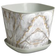 Кашпо VIOLET Мрамор 9,8л (светло-серый) 38198150