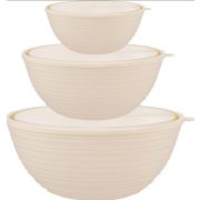 Набор салатников SUGAR&SPICE SE400912001 Cardamom (1,2+2,3+4,1 л) с крышками шампань