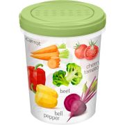 Банка HOMVER Asti Greenery с завинчивающейся крышкой 1л с декором (салатовый) 221129620/04