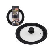 Крышка MALLONY универсальная CAPPELLO, мультиразмер: 24/26/28см, из закал стекла, с сил ободк