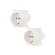 REXANT (11-1080-2) НАБОР ТРОЙНИКОВ ЭЛЕКТРИЧЕСКИХ УНИВЕРСАЛЬНЫХ, 16 А, ОДНО ГНЕЗДО С ЗАЗЕМЛЕНИЕМ, (2 ШТ./УП.), БЕЛЫЙ