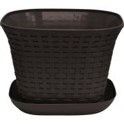 Кашпо VIOLET «Ротанг» 9,1 л с поддоном (венге) 369105