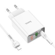 HOCO (6931474769824) C100Aaa 1USB+1Type-C 3.0A QC3.0 PD 20W , White
