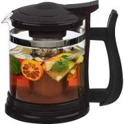 Чайник зав MALLONY Fabriano, объем 1,6 л, стеклянный, чёрный (910130)